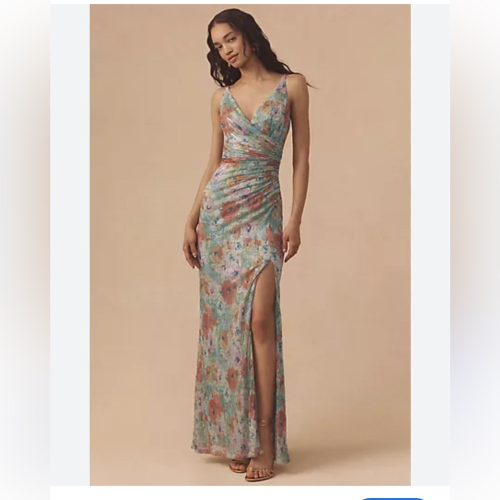 Dress the Population Jordan V Neck Maxi Dress - M